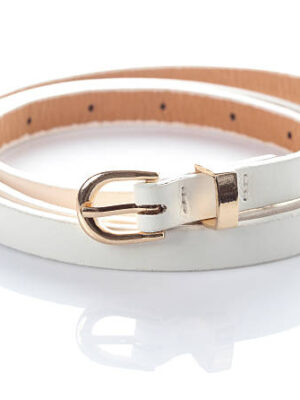 Belt white color isolated on white